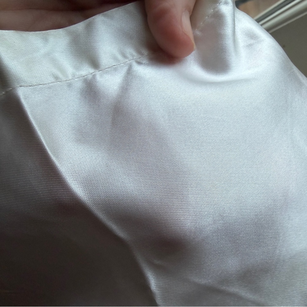 Girls Formal Silk White Dress with Floral Embroidery - Picture 12 of 14